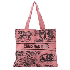 Dior Pink Tote Bag with Black Accents (GWP Item)